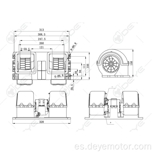 Ventilador de habitáculo para RENAULT MASTER NISSAN INTERSTAR